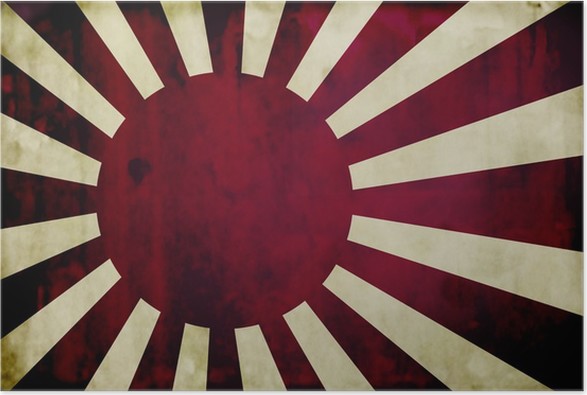 Grunge WWII japanese navy flag